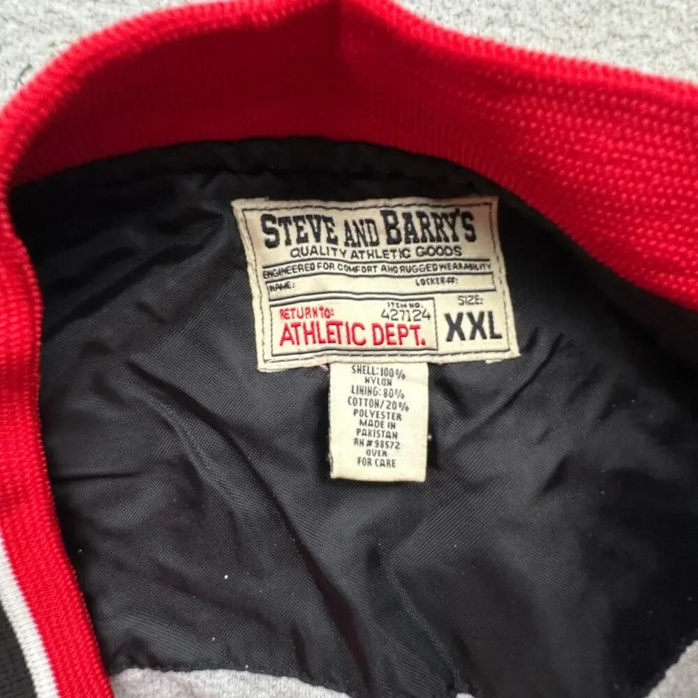 Vintage Steve & Barry's Ohio State Buckeyes Nylon Pullover Mens XXL Red Logo - Picture 2 of 12